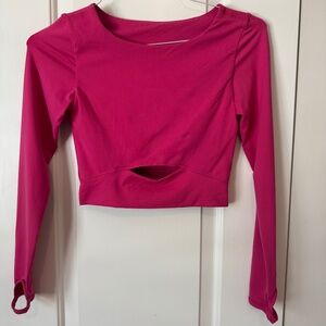 Pink Lily pink athletic crop top